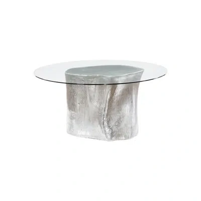 Phillips Collection Log Dining Table In Silver