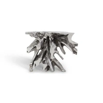 Phillips Collection Luxe Freeform Console Table In Silver