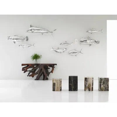 Phillips Collection Mackerel Fish Wall Décor In Silver