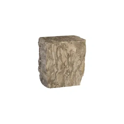 Phillips Collection Marble Stool, Gray