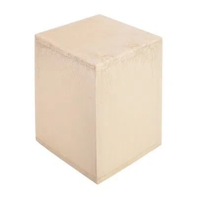 Phillips Collection Mother Of Pearl Accent Stool In White