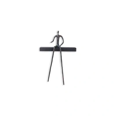 Phillips Collection Moveable Man On Short Shelf Sitting Wall Décor In Black