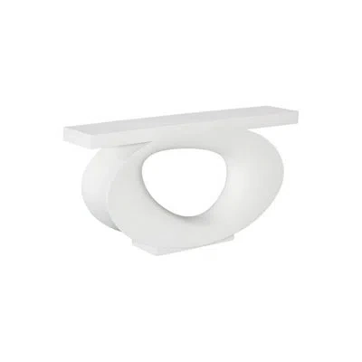 Phillips Collection Nimbus Console Table, Whitestone In White Stone