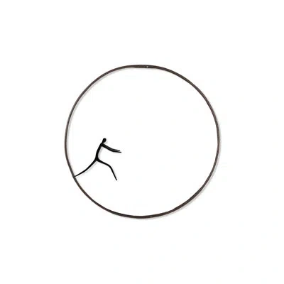 Phillips Collection Olympic Figure In Iron Ring Style D Wall Décor In Black