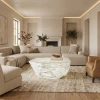 Phillips Collection Onyx Conical Coffee Table, Square, White In White