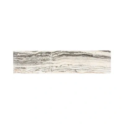 Phillips Collection Onyx Console Table, Stainless Steel In White;gray