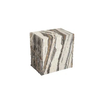 Phillips Collection Onyx Polished Stool In Natural/ivory/black In Black;ivory;assorted;natural