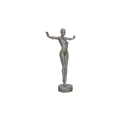 Phillips Collection Outstretched Arms Standing Statue, Aluminum In Silver