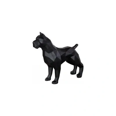 Phillips Collection Pitbull Facet Sculpture, Matte Black