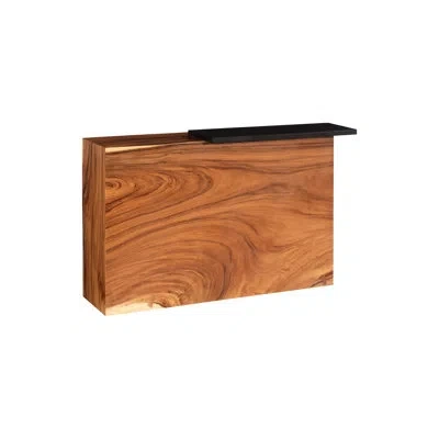 Phillips Collection Plateau Console Table With Shelf In Black,natural