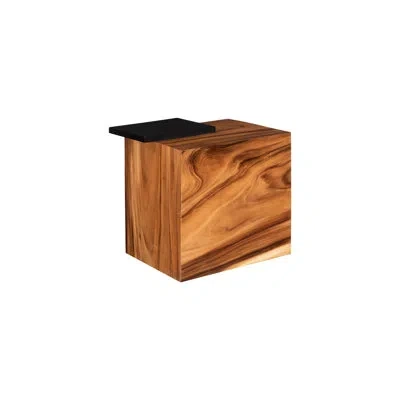 Phillips Collection Plateau Side Table With Shelf In Black,brown