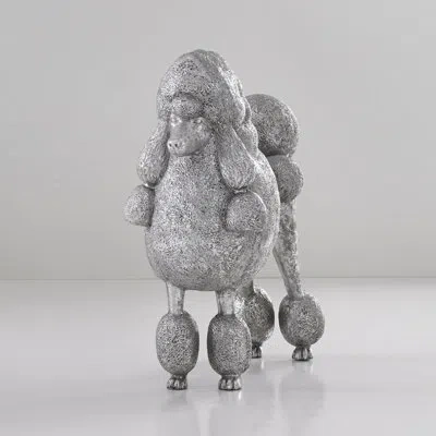 Phillips Collection Poodle Sculpture In Silver