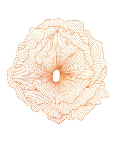 Phillips Collection Poppy Flower Large Copper Metal Wall Art In Brown