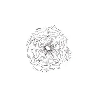 Phillips Collection Poppy Flower Wall Decor In Silver/black In Black;silver