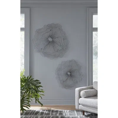 Phillips Collection Poppy Wall Décor In Silver