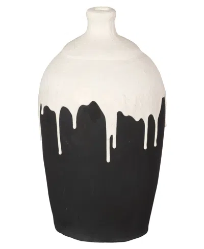 Phillips Collection Porcelain Short Drip Vase In Multi