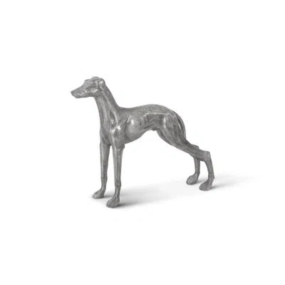 Phillips Collection Posing Dog Statue In Silver