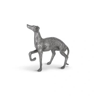 Phillips Collection Prancing Dog Statue In Black;silver