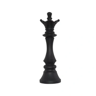 Phillips Collection Queen Chess Wall Decor, Cast Stone Black