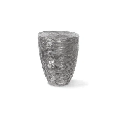 Phillips Collection Ripple Drum End Table In Gray