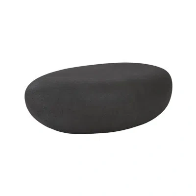 Phillips Collection River Stone Drum Coffee Table In Charcoal Stone