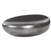 Phillips Collection River Stone Solid Coffee Table In Polished Aluminum