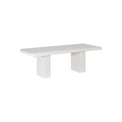 Phillips Collection Robusto Dining Table, White Stone