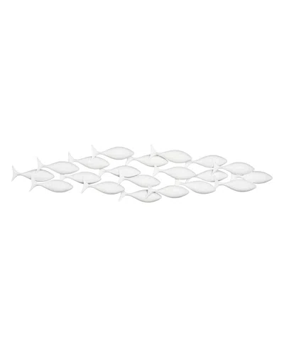 Phillips Collection School Of Fish Resin Matte Wall Art In White