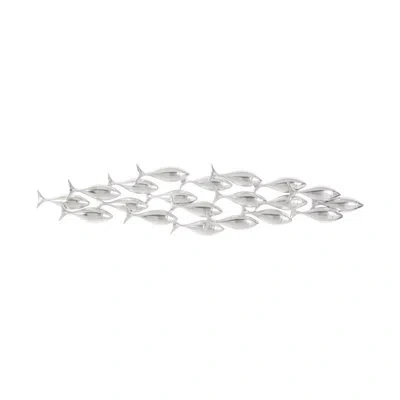 Phillips Collection School Of Fish Wall Decor In Silver Leaf