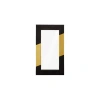 Phillips Collection Scorched Mirror Rectangle Black And Gold Leaf In Black;gold Leaf