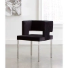 Phillips Collection Seating Upholstered Solid Back Arm Chair In Black In White