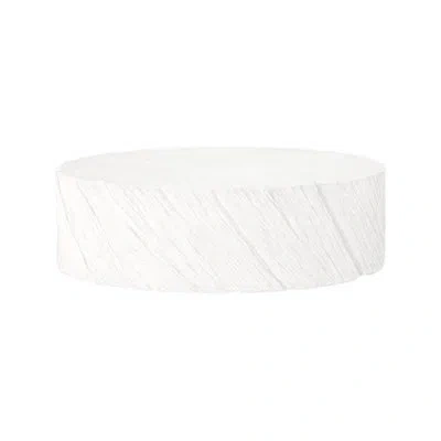 Phillips Collection Shear Coffee Table, Oval, White Stone