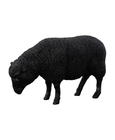 Phillips Collection Sheep Gel Coat Resin Floor Sculpture In Black