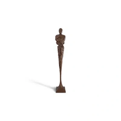 Phillips Collection Skinny Chiseled Male Statue In Bronze