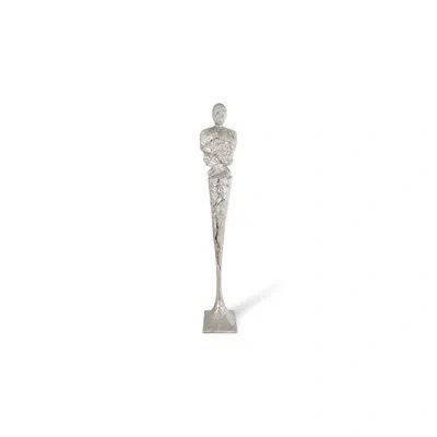 Phillips Collection Skinny Chiseled Male Statue In Silver