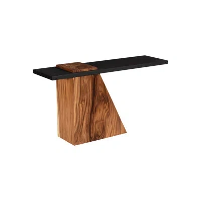 Phillips Collection Slant Console Table, Natural/black In Black;natural