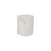 Phillips Collection Slice Stool, Round, White Stone In White