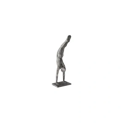 Phillips Collection Small Aluminum Handstand Sculpture In Silver