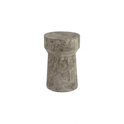 Phillips Collection Solid Wood Accent Stool In Gray Stone Natural;gray Stone
