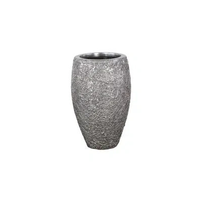 Phillips Collection String Theory Resin Pot Planter In Silver