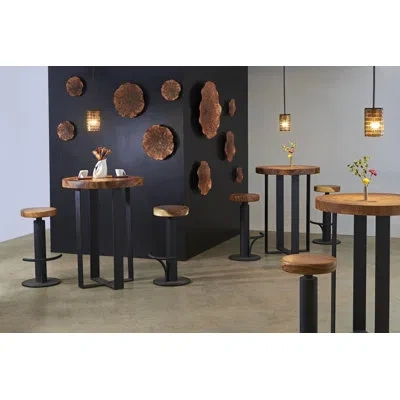 Phillips Collection Swivel Solid Wood 30'' Bar Stool In Brown