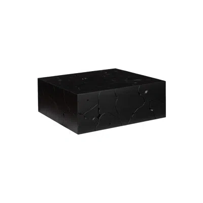 Phillips Collection Teak Coffee Table, Square, Black In Matte Black;burnt