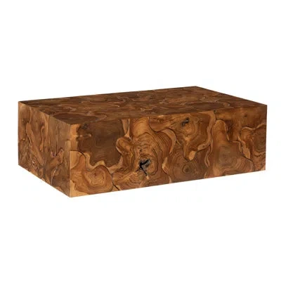 Phillips Collection Teak Slice Coffee Table In Brown