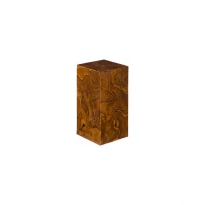 Phillips Collection Teak Slice Pedestal In Brown
