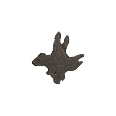 Phillips Collection Teak Slice Wall Décor, Md, Dark Gray