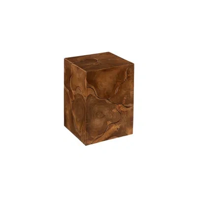 Phillips Collection Teak Square Accent Stool In Natural;naturel