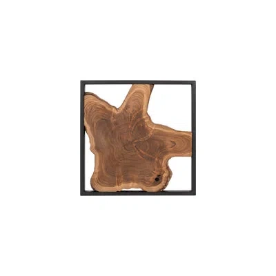 Phillips Collection Teak Tile Wall Decor In Black;brown