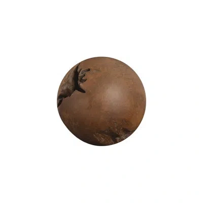 Phillips Collection Teak Wood Ball In Brown