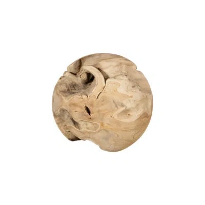 Phillips Collection Teak Wood Ball Extra Large Sculpture In Bleached