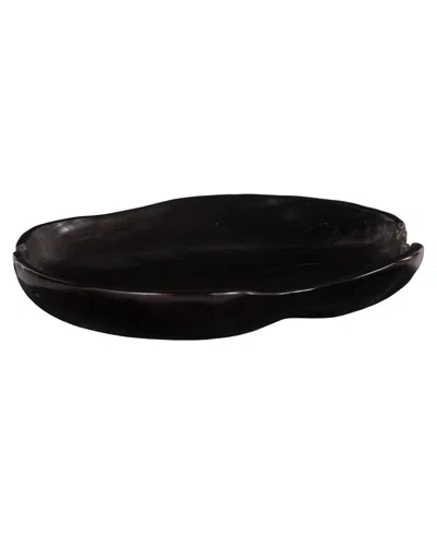 Phillips Collection Teak Wood Bowl In Black